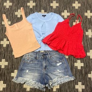(3) Small Tops  jeans not included